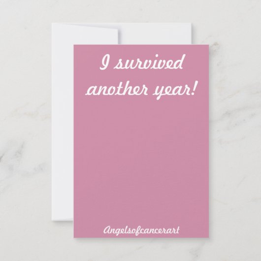 Vakantiekaart voor overlevenden van borstkanker bedankkaart (Achterkant)