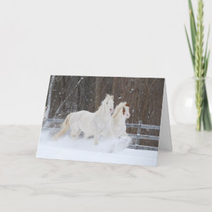 Vakantiekaart voor paarden feestdagen kaart