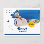 Vakantiekaart voor reizen feestdagenkaart (Voorkant)