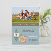 Vakantiekaart voor sierdoeleinden (chocolade/blauw feestdagenkaart (Staand voorkant)