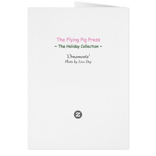 "Vakantiekaart voor siervoorwerpen" - Schoonheid e (Achterkant)