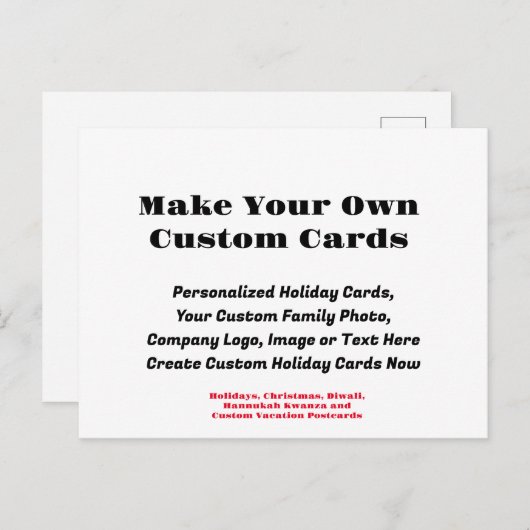 Vakantiekaarten, aangepaste vakantiefotokaarten feestdagenkaart (Voorkant / Achterkant)