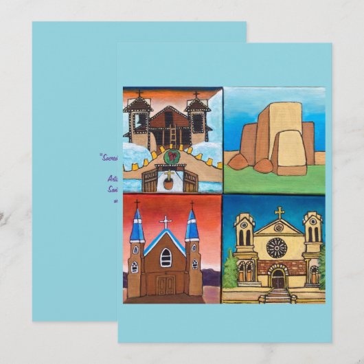 Vakantiekaarten: Heilige plaatsen van New Mexico Feestdagenkaart (Voorkant / Achterkant)