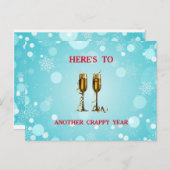  vakantiekaartenchampagne fluitjes grappig briefkaart (Voorkant / Achterkant)