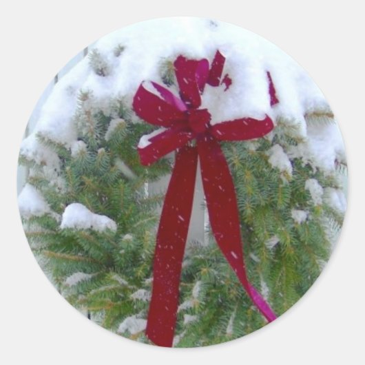 Vakantiekaartenveloppen Ronde Sticker (Voorkant)