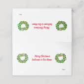 Vakantiekaartjes voor feestdagen: vrolijk kerstfee plaatskaartje (Buitenkant ongevouwen)