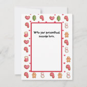 Vakantiekaartkoekje met kerstcadeau, gepersonalise (Achterkant)