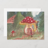 Vakantiekabouters en paddenstoel Home Feestdagenkaart (Voorkant / Achterkant)