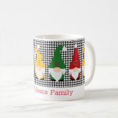 Vakantiekabouters Rood Groen Geel Familie Initiale Koffiemok (Voorkant rechts)