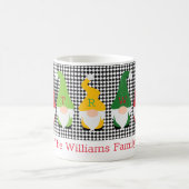 Vakantiekabouters Rood Groen Geel Familie Initiale Koffiemok (Center)