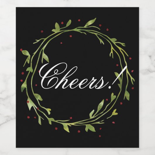 Vakantiekers met grote kerstdagen wijn etiket (Enkel label)