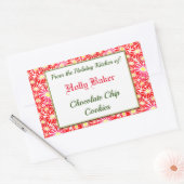 Vakantiekeuken van Red Poinsettias Baking Sticker (Envelop)