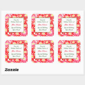 Vakantiekeuken van Red Poinsettias Baking Sticker (Vel)