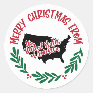 Vakantiekikker uit de Verenigde Staten van Amerika Ronde Sticker