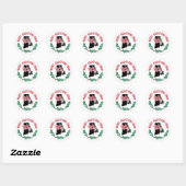 Vakantiekikker van Rhode Island Ronde Sticker (Vel)