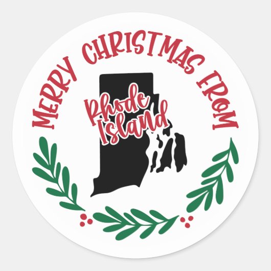 Vakantiekikker van Rhode Island Ronde Sticker (Voorkant)