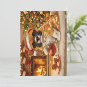 vakantiekleed feestdagenkaart (Staand voorkant)