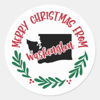 Vakantiekleefbrief uit Washington Ronde Sticker