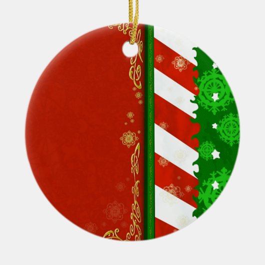 Vakantiekleuren Keramisch Ornament (Voorkant)