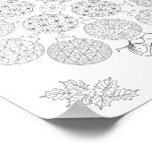 Vakantiekleurend Poster - siervoorwerpen en vlinde (Hoek)