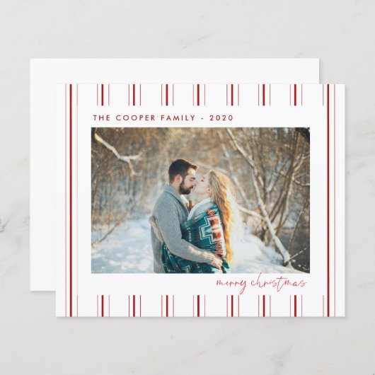 Vakantieknopkaart | Moderne kerst (Voorkant / Achterkant)