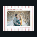 Vakantieknopkaart | Moderne kerst<br><div class="desc">Creëer een blijvende indruk dit seizoen met een unieke vakantiekaart. Deze eenvoudige,  kerstboomkaart sjabloon biedt een schoon,  modern design. Pas het aan met je informatie en maak het uniek voor jou!</div>