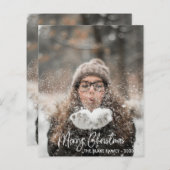 Vakantieknopkaart | Moderne kerst (Voorkant / Achterkant)