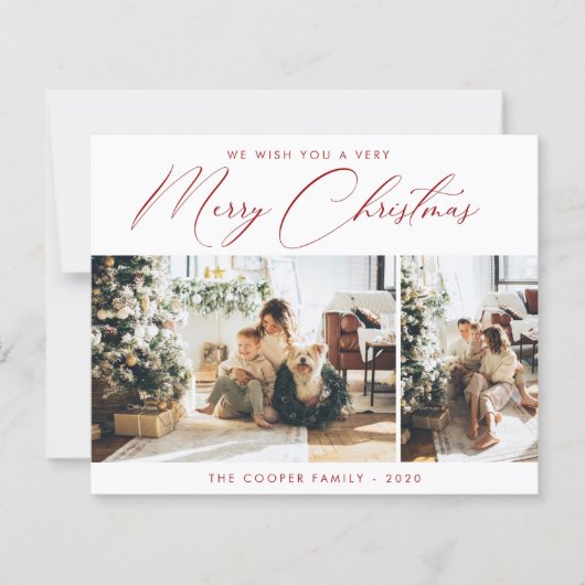 Vakantieknopkaart | Moderne kerst (Voorkant)