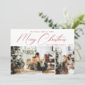 Vakantieknopkaart | Moderne kerst Kaart (Staand voorkant)