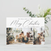 Vakantieknopkaart | Moderne kerst Kaart (Staand voorkant)