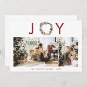 Vakantieknopkaart | Moderne kerst Kaart (Voorkant / Achterkant)