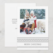 Vakantieknopkaart | Stitch design Feestdagenkaart (Voorkant / Achterkant)