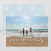 Vakantieknopkaart | Vrede, liefde en gezin Feestdagenkaart (Voorkant / Achterkant)