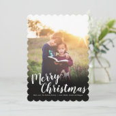 Vakantieknopkaart | Vrolijk kerstfeest 4 Feestdagenkaart (Staand voorkant)