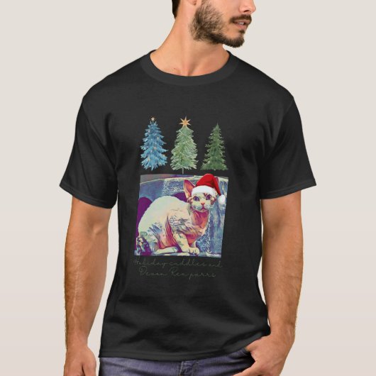 Vakantieknuffels en Devon Rex spintjes grappige ka T-shirt (Voorkant)