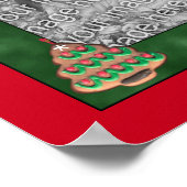 Vakantiekoekjes Candy Cane Creëer Uw eigen foto Poster (Hoek)