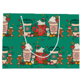 Vakantiekoffie Groene Gift Bag Groot Cadeauzakje (Achterkant)