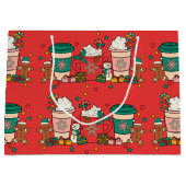 Vakantiekoffie rode grote cadeau groot cadeauzakje (Voorkant)