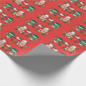 Vakantiekoffie rood ompakken cadeaupapier (Hoek)