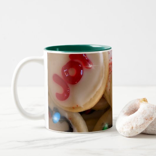 Vakantiekooktoestellen Tweekleurige Koffiemok (Met donut)