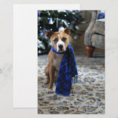 Vakantiekop van Pit Bull Rescue Dog Briefpapier (Voorkant / Achterkant)