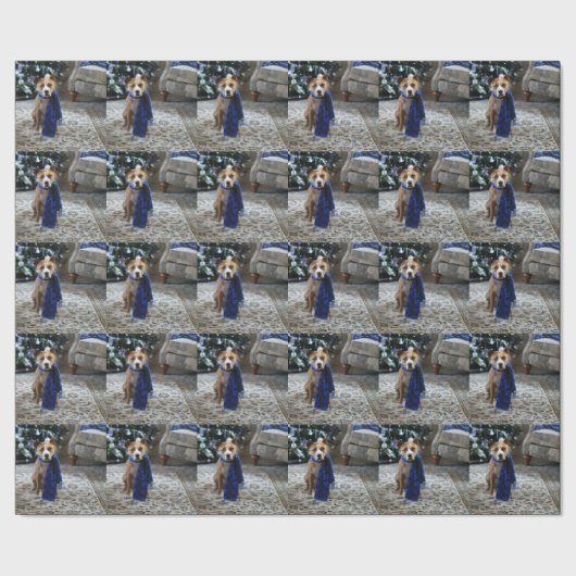 Vakantiekop van Pit Bull Rescue Dog Cadeaupapier (Zoom)