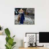 Vakantiekop van Pit Bull Rescue Dog Poster (Thuiskantoor)