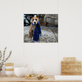 Vakantiekop van Pit Bull Rescue Dog Poster (Keuken)