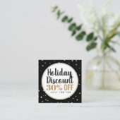 Vakantiekortingen Kaart Vierkante Visitekaartje (Staand voorkant)