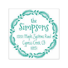 Vakantiekrans familie retour adres stempel