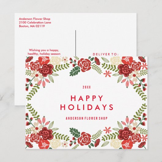 vakantiekrans | Feestdagen briefkaart (Voorkant / Achterkant)