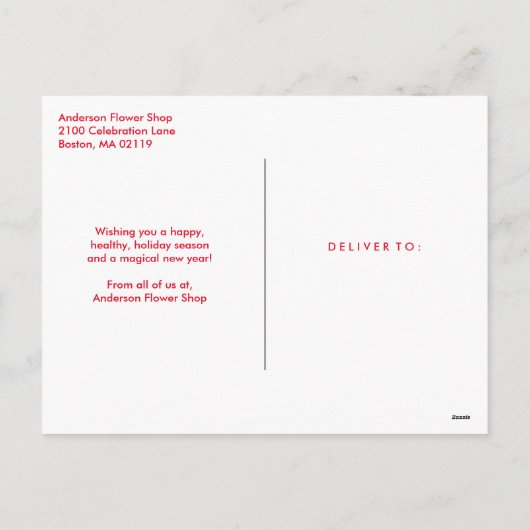 vakantiekrans | Feestdagen briefkaart (Achterkant)