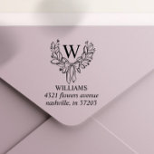 Vakantiekrans MET BOW Monogram Retouradres Zelfinktende Stempel