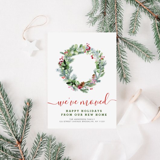 vakantiekrans Moving New Home aankondiging Briefkaart